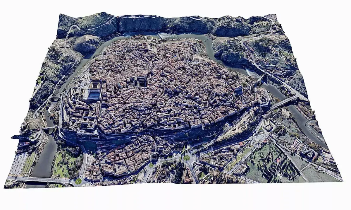 Toledo city Low-poly 3D model