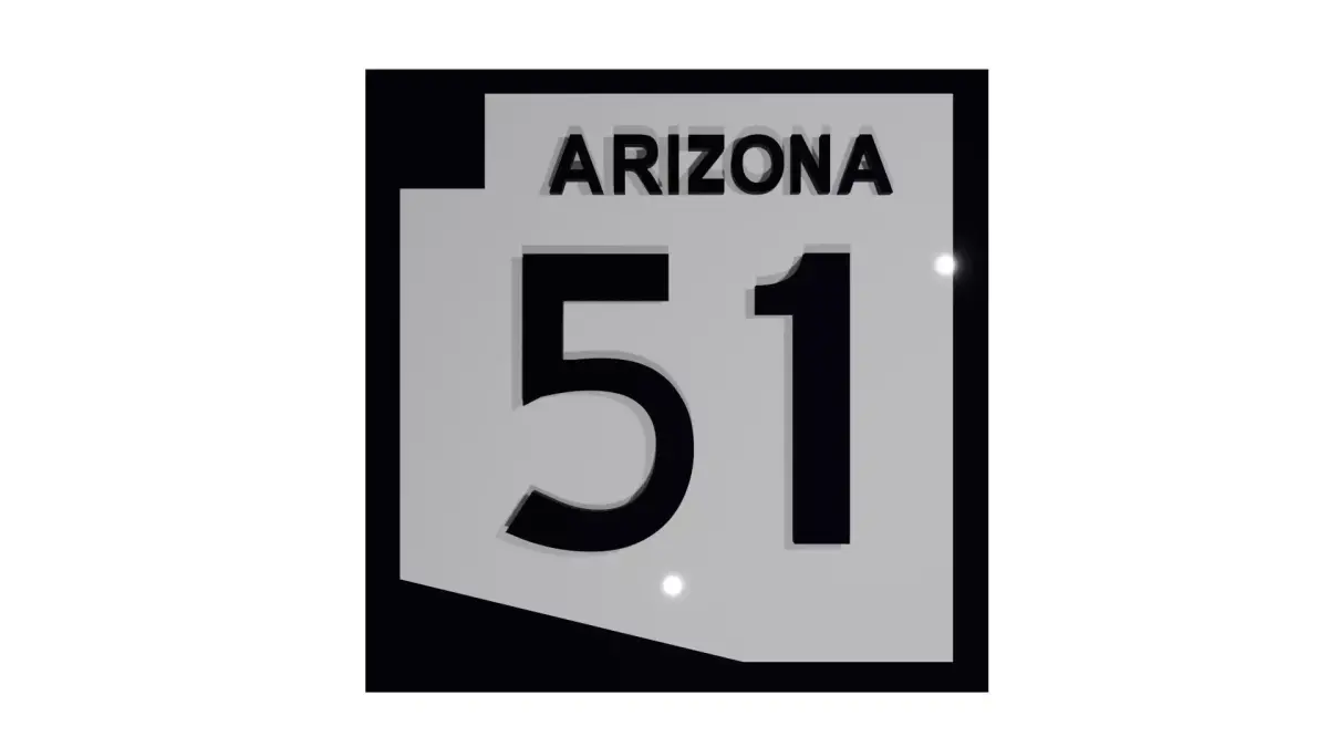 Sign Arizona Highway 51 3D model