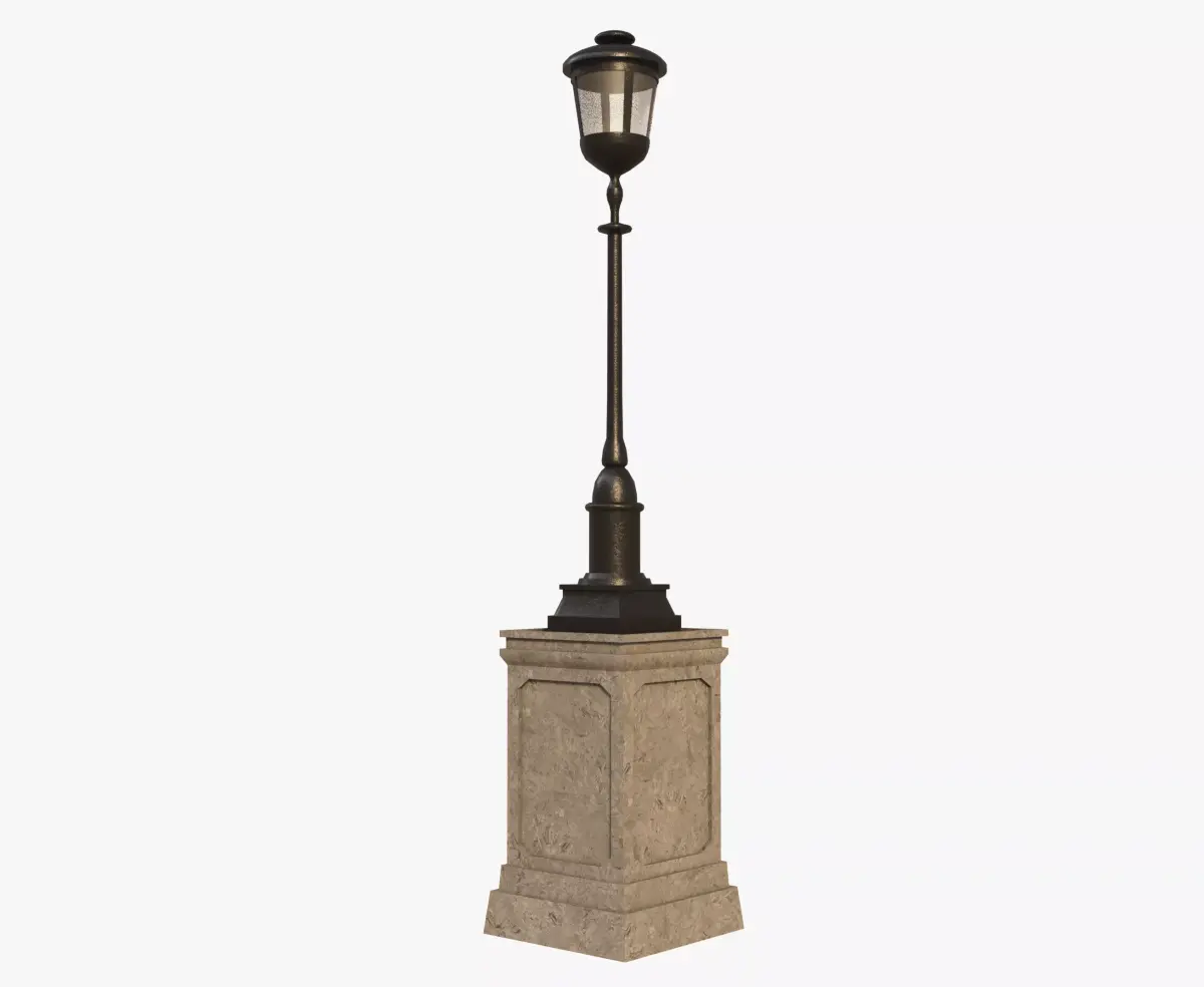 Pillar Lamp Street Free 3D model