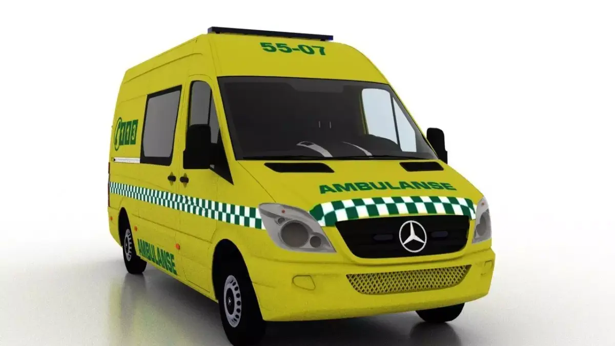 Mercedes Benz Sprinter L2H2 2009 Norway Ambulance 3D model