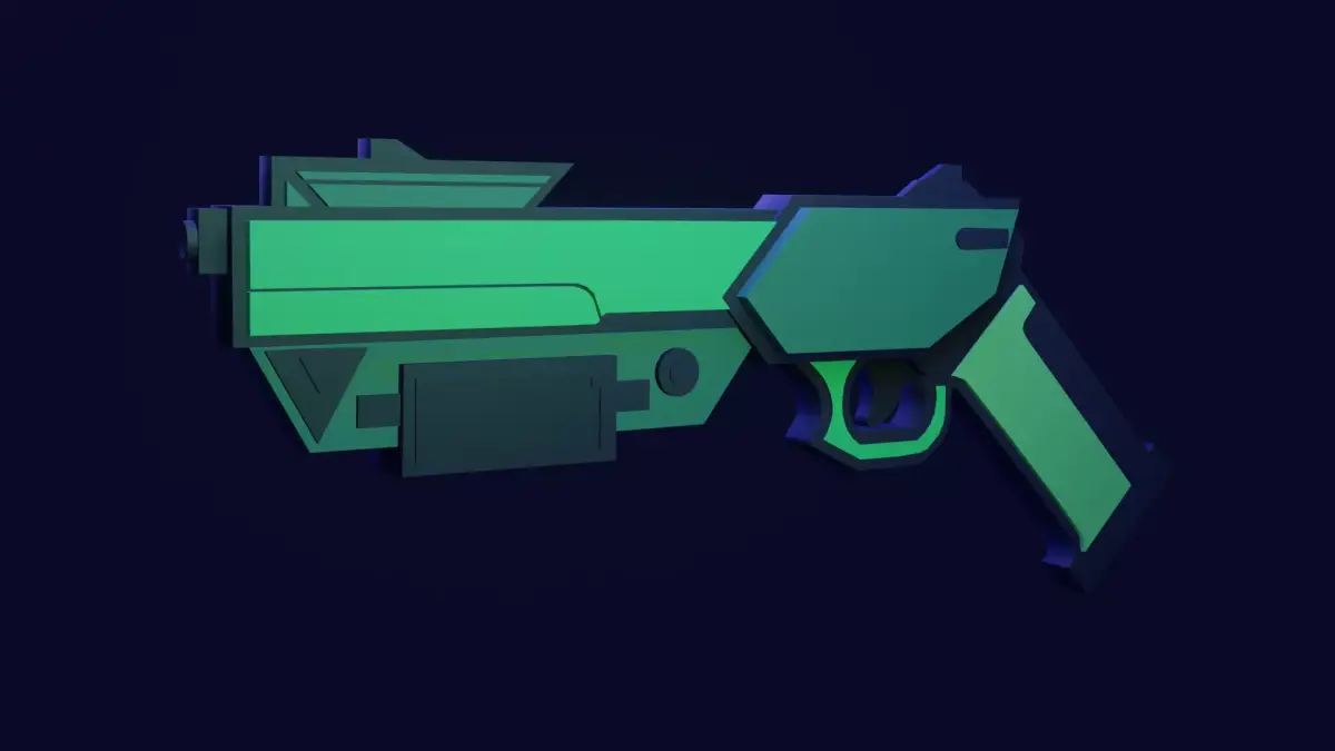 Sci-fi Gun Model Free low-poly 3D model