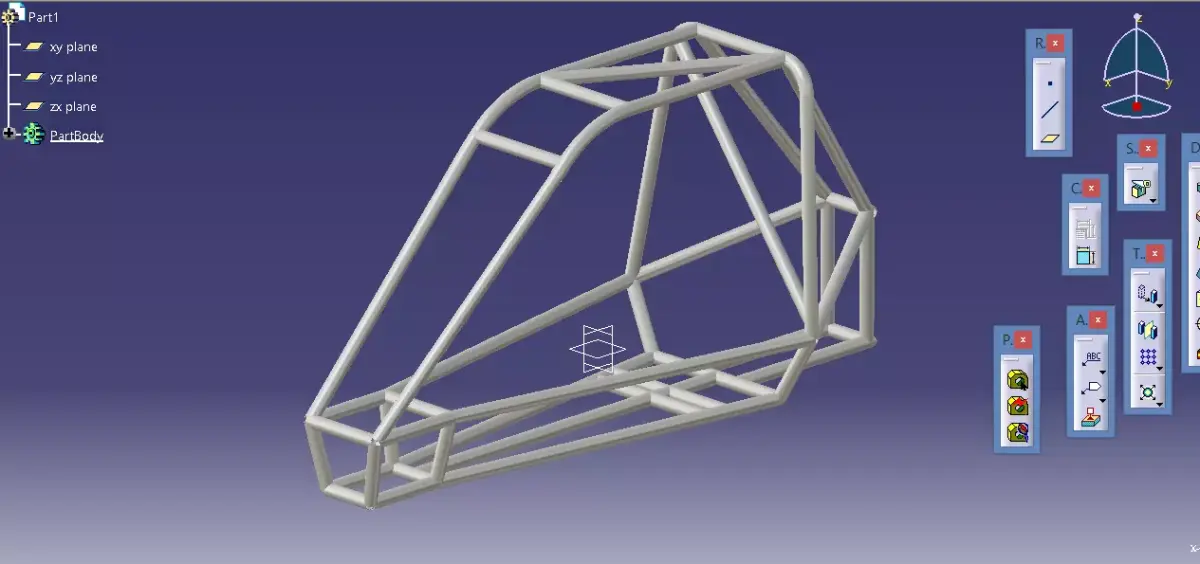 baja rollcage cad model 3D model