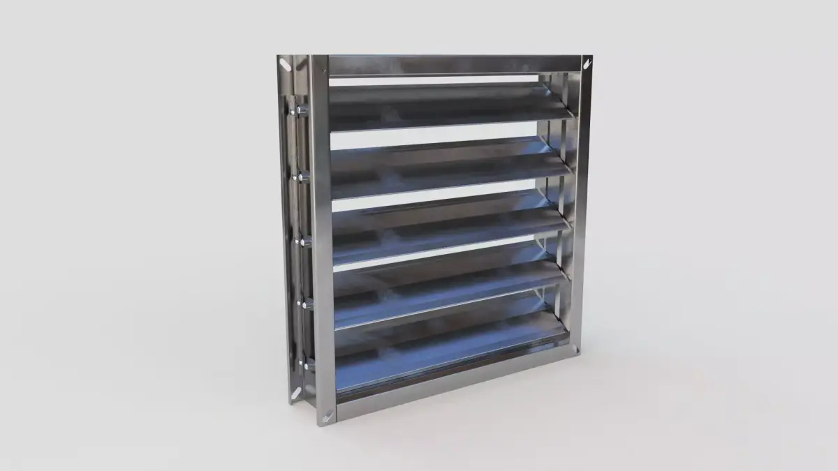 Damper HVAC Low-poly 3D model