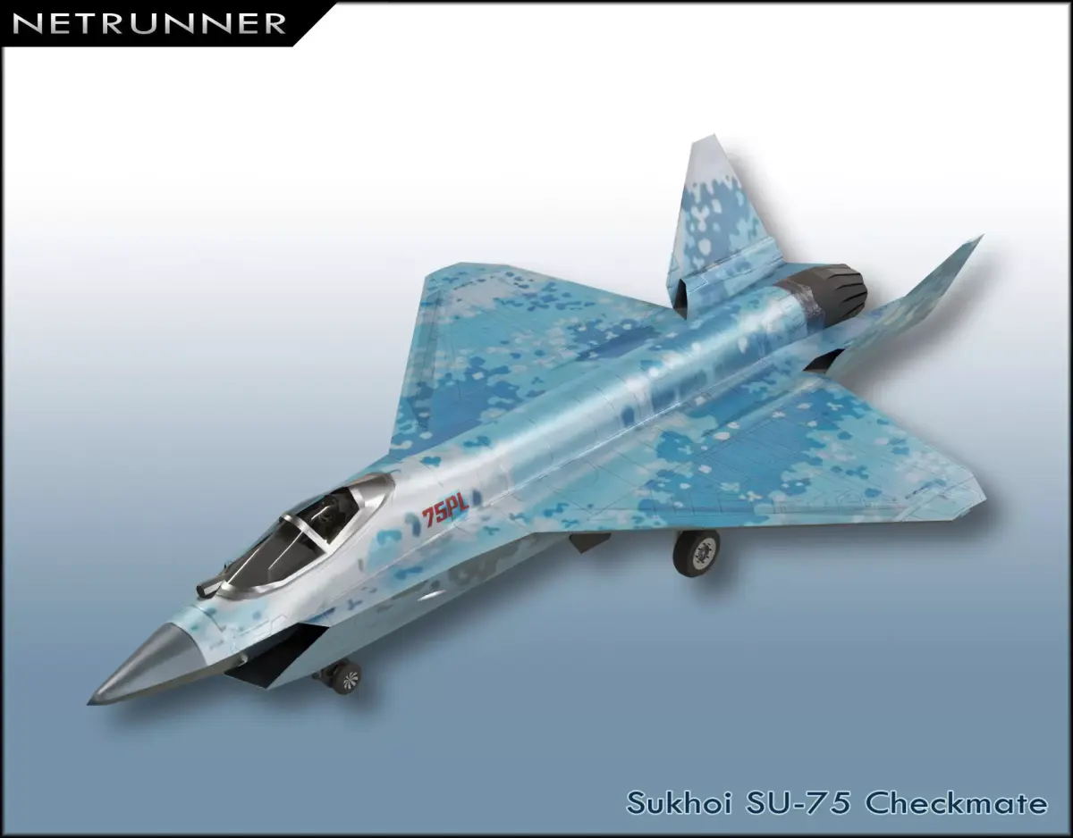 Sukhoi SU-75 Checkmate Low-poly 3D model