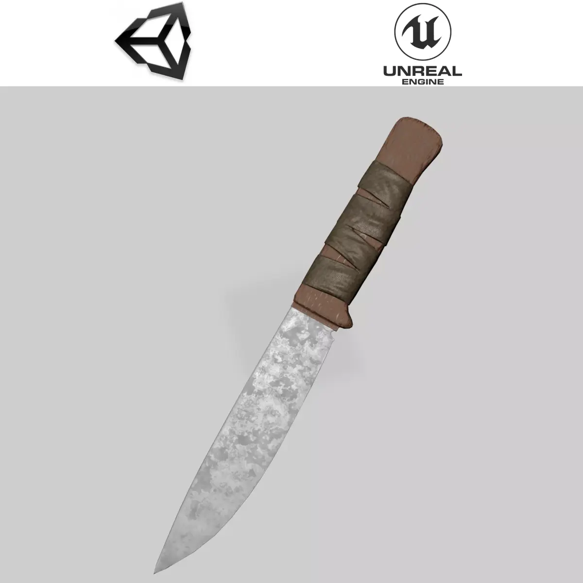 Stylized Knife Weapon PBR low-poly game ready Free low-poly 3D model
