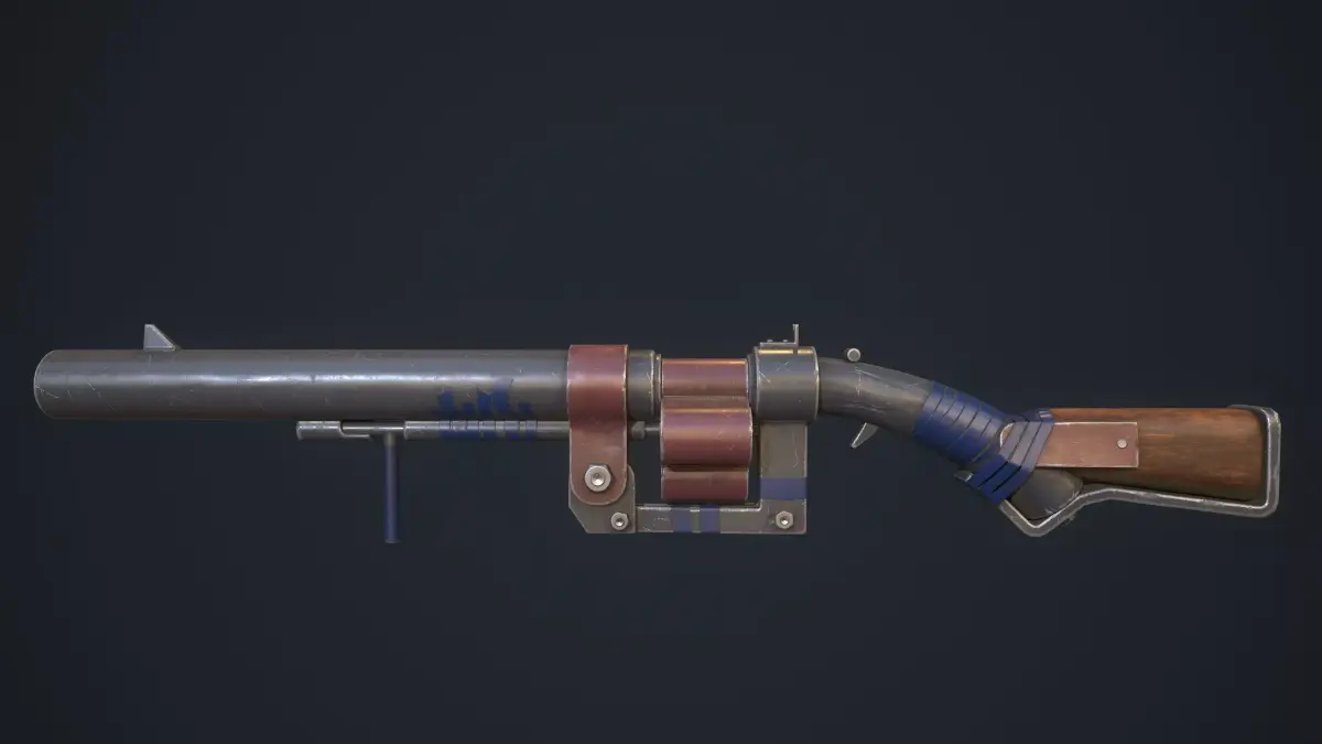 Handmade Shotgun Low-poly 3D model