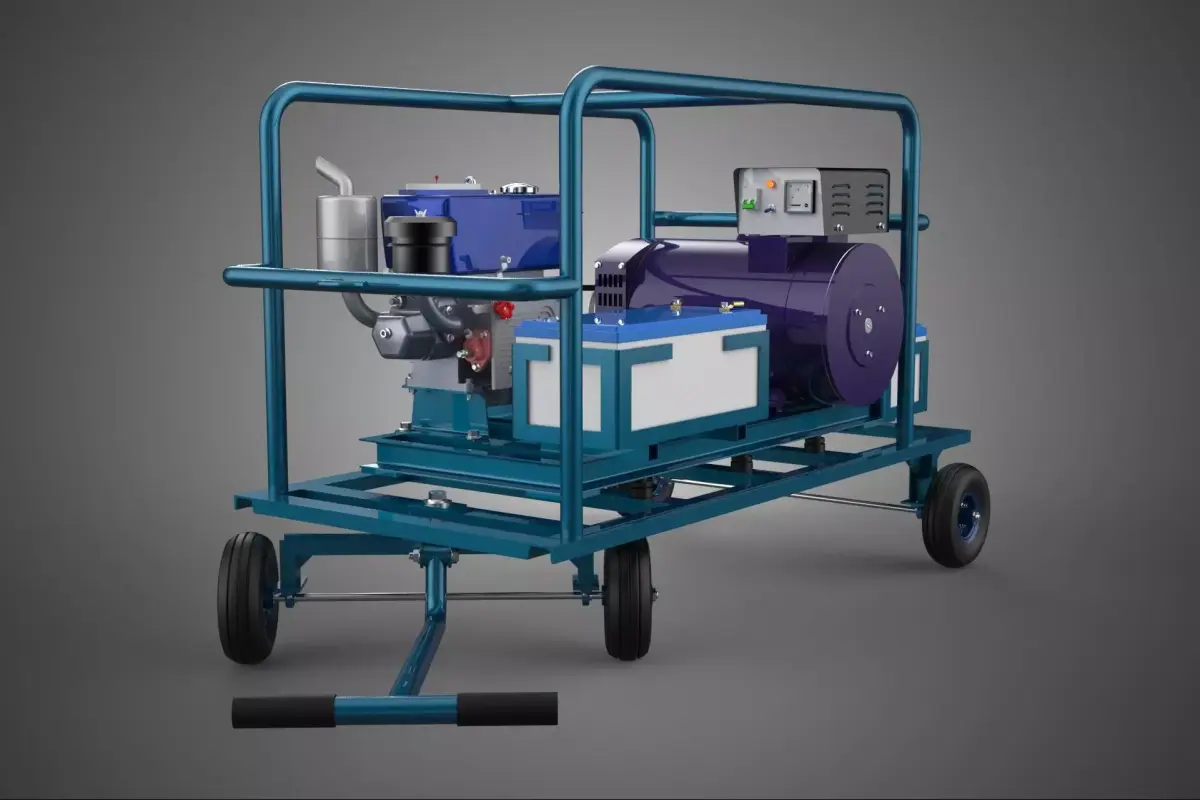 ALTERNATOR DYNAMO DIESEL ENGINE POWER GENERATOR SET GENSET MOTOR 3D model