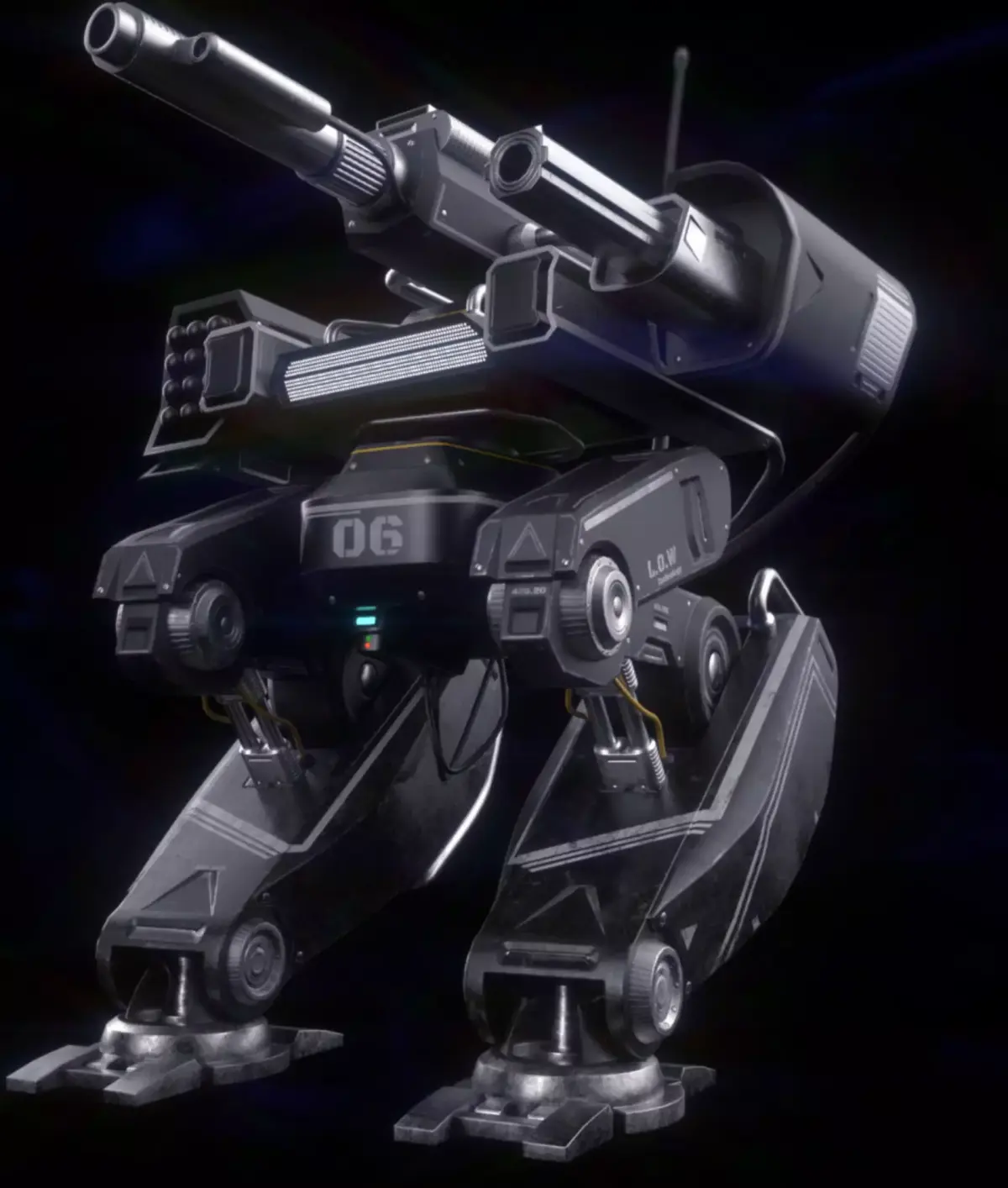 Robot K74 Low-poly 3D model