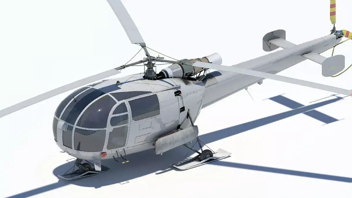 Alouette III Helicopter 3D model