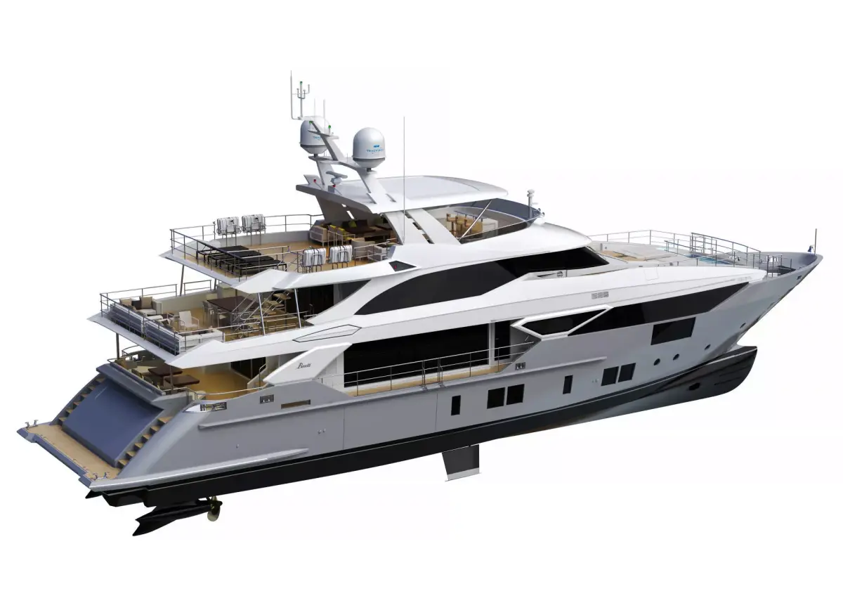 Luxury Motor Yacht Benetti BF125 3D model