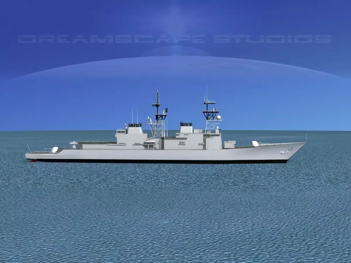 Spruance Class DD967 USS Elliot 3D model