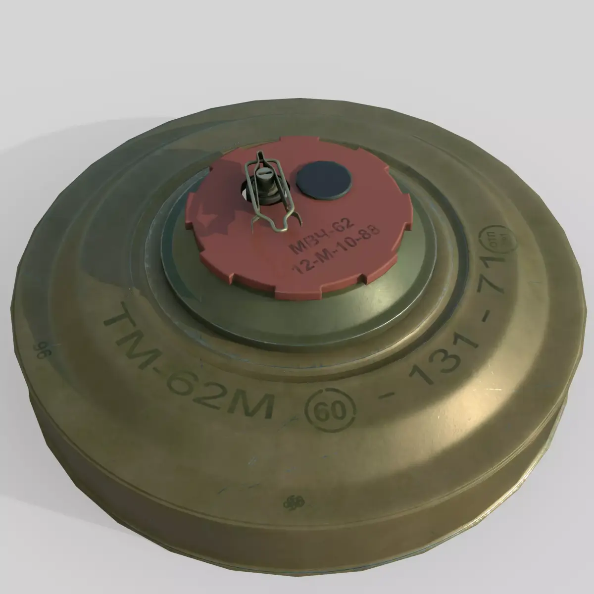 Mine TM-62M Low-poly 3D model