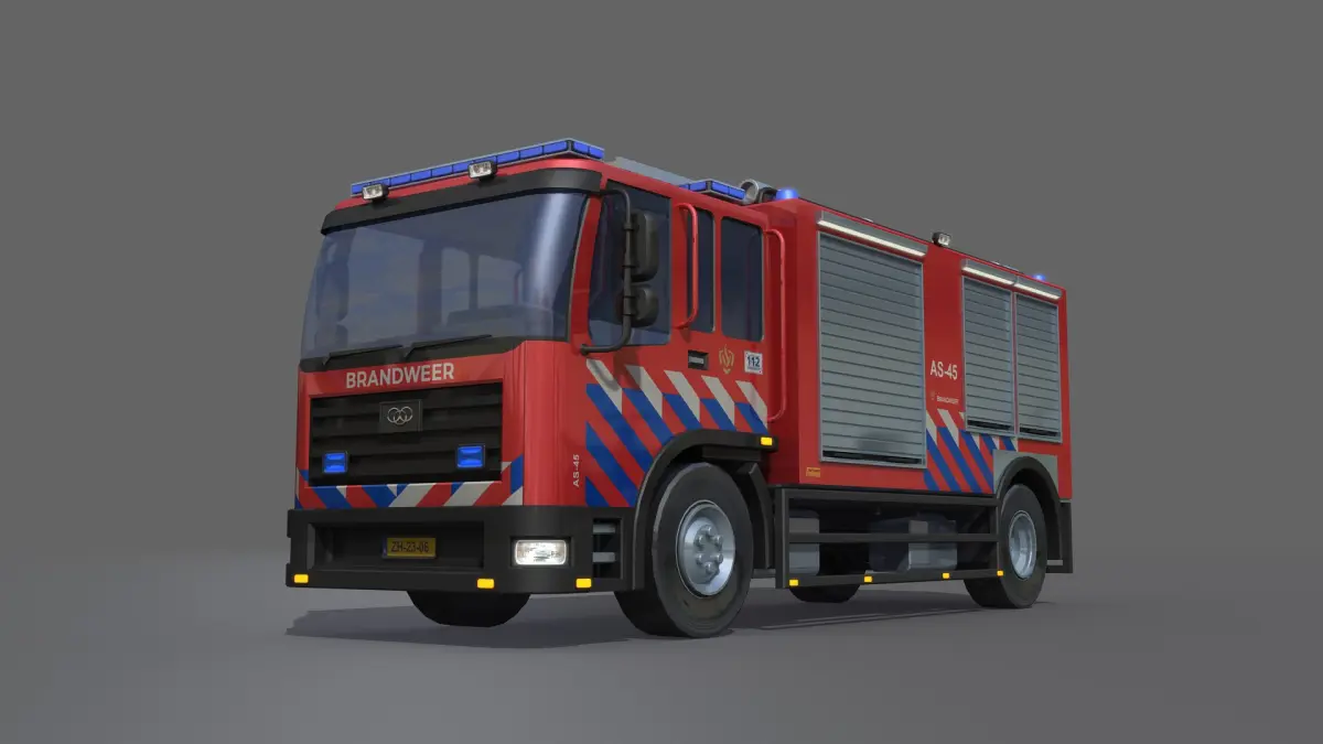 Dutch Firetruck 3D model