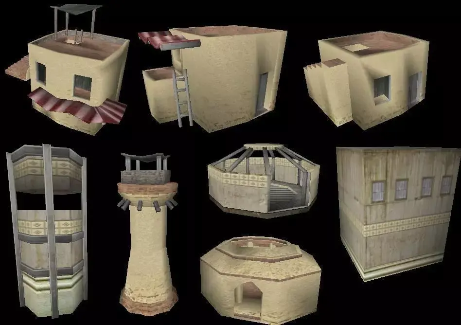 Arabic City - Collection Low-poly 3D model