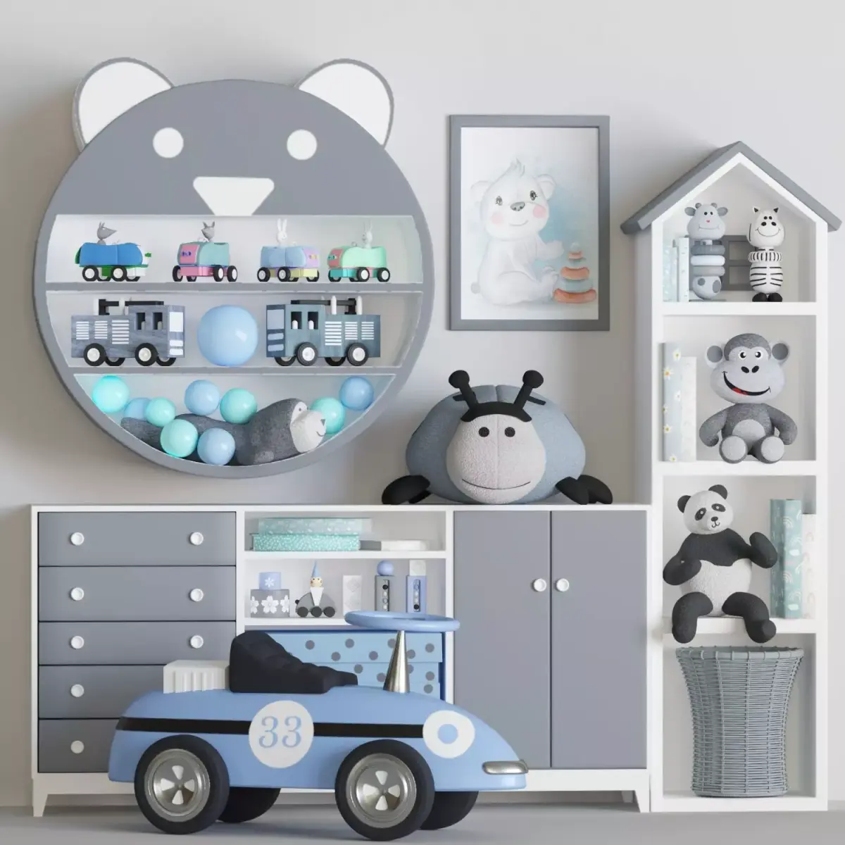 Decor set for kids 06 3D model