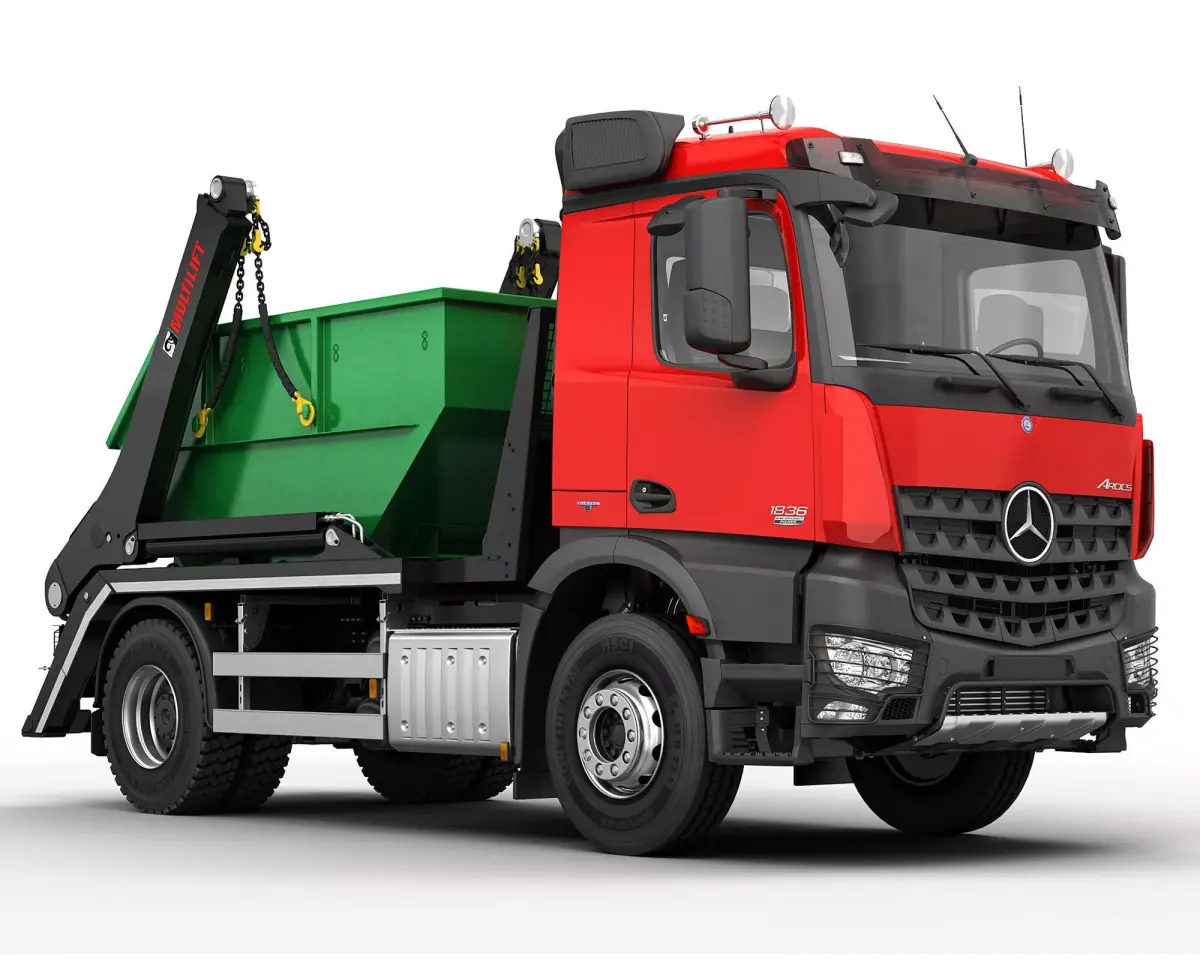 Mercedes Arocs Futura Rigged Animated 3D model