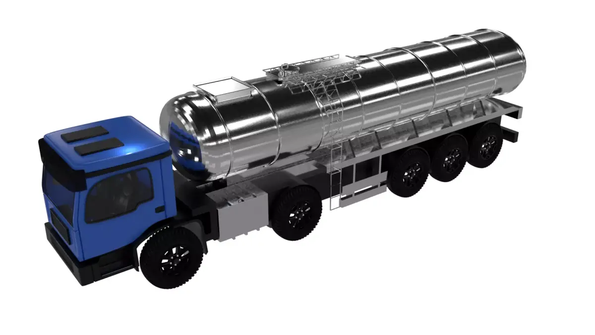 Oil Fuel Truck 3D model