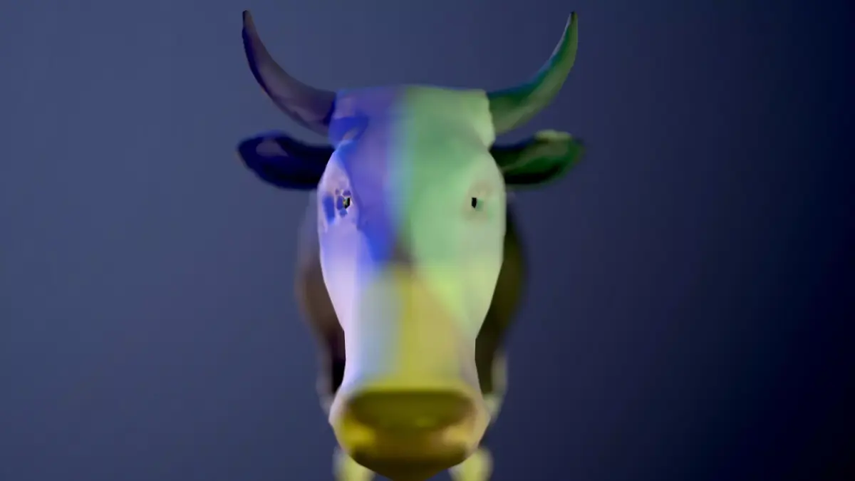 Cow low poly bull Low-poly 3D model