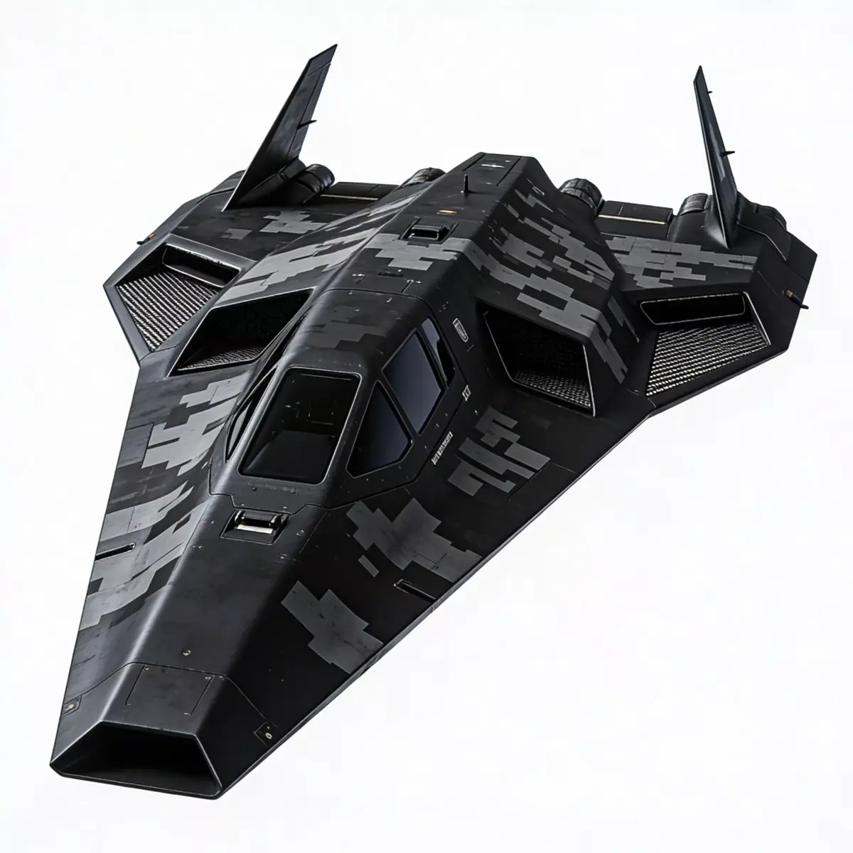 Realistic Sci Fi Stealth Fighter 3D Model Low-poly 3D model