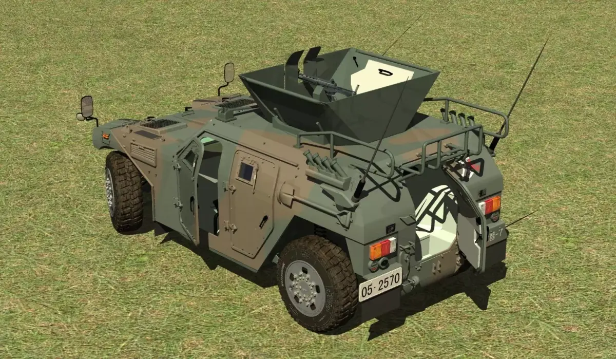 Japan Ground Self Defense Force Komatsu light armored vehicle 3D model