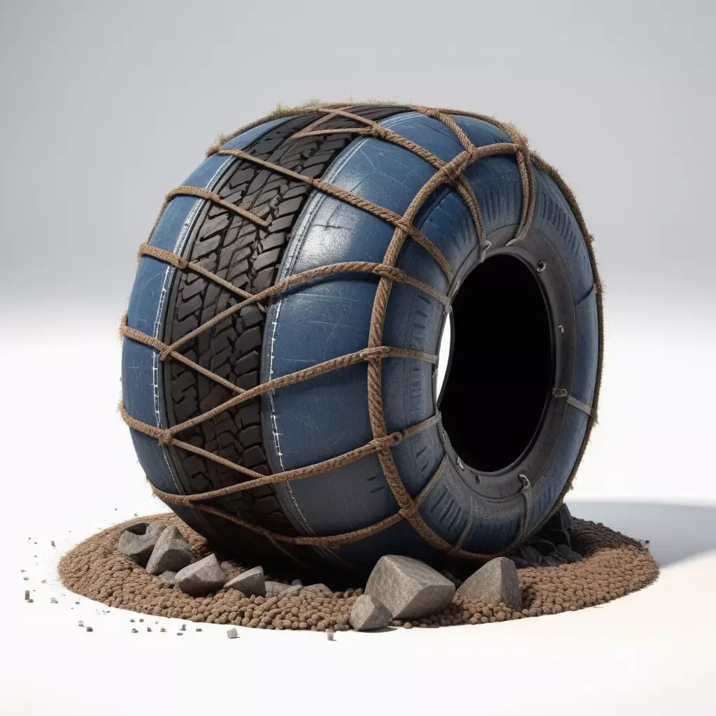 Buoy Wrapped Tire Industrial Asset 3D model