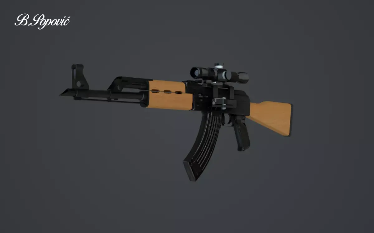 Zastava M70B1N 3D model