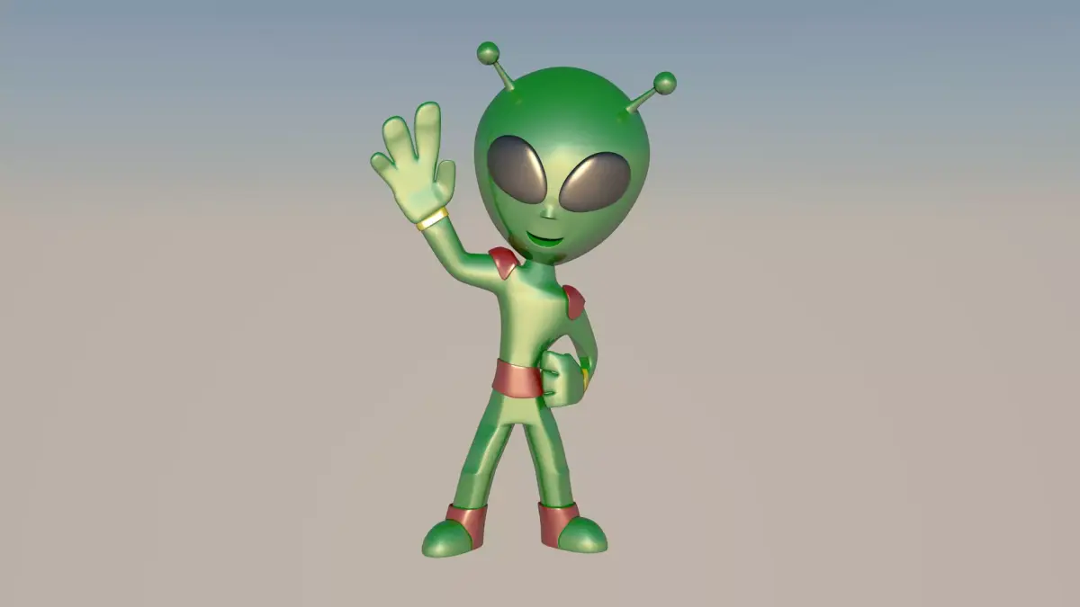 3D Alien Character 3D model