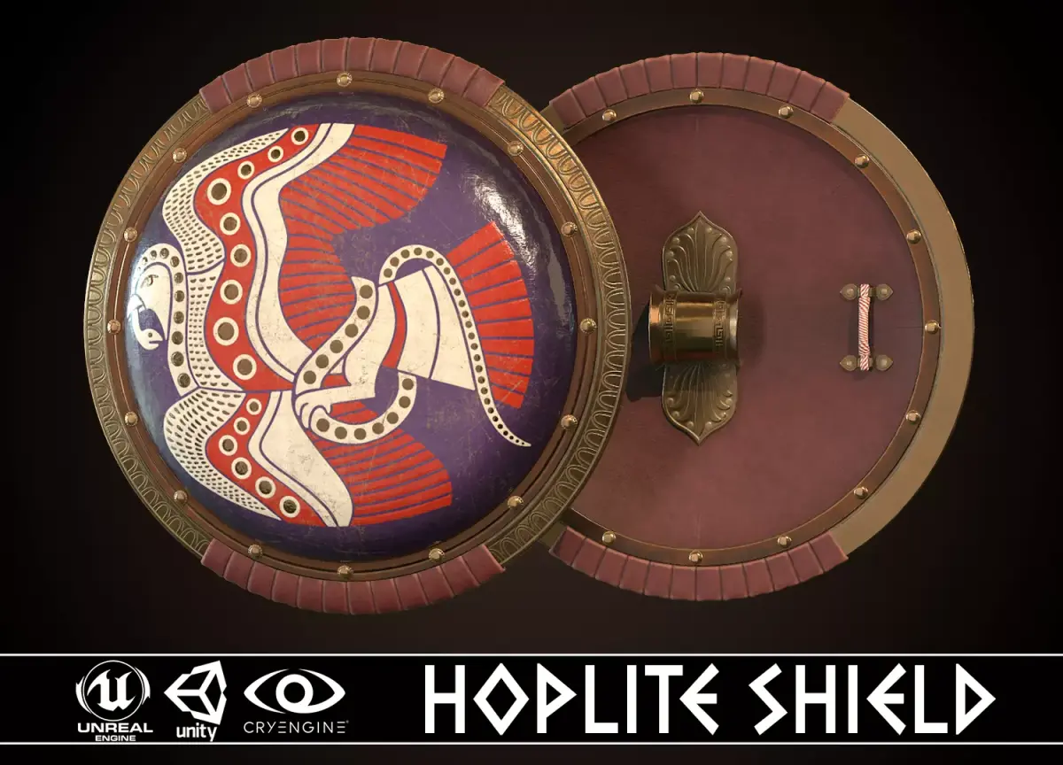 Hoplite Shield Bird Low-poly 3D model