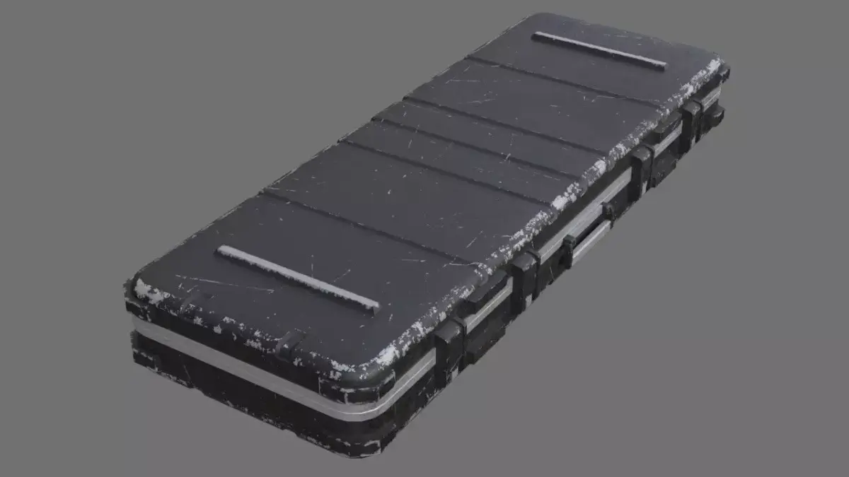 Military Case 2B Low-poly 3D model