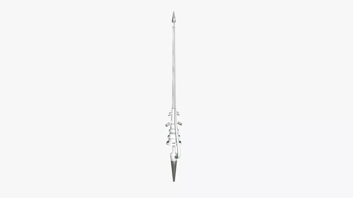 SciFi War Lance A06 Full White - Sci Fi Weapon Design Low-poly 3D model