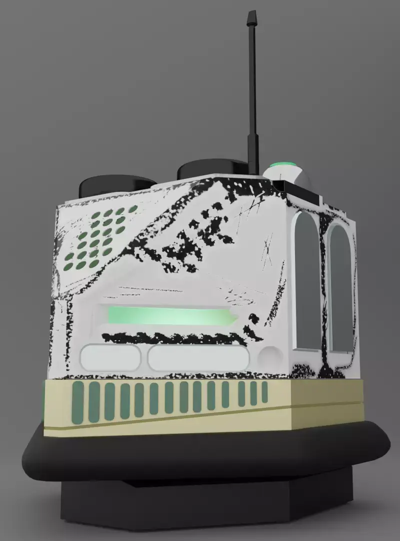 Helmet spacecraft Low-poly 3D model
