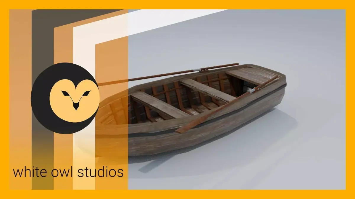 GameReady Old Boat Low-poly 3D model