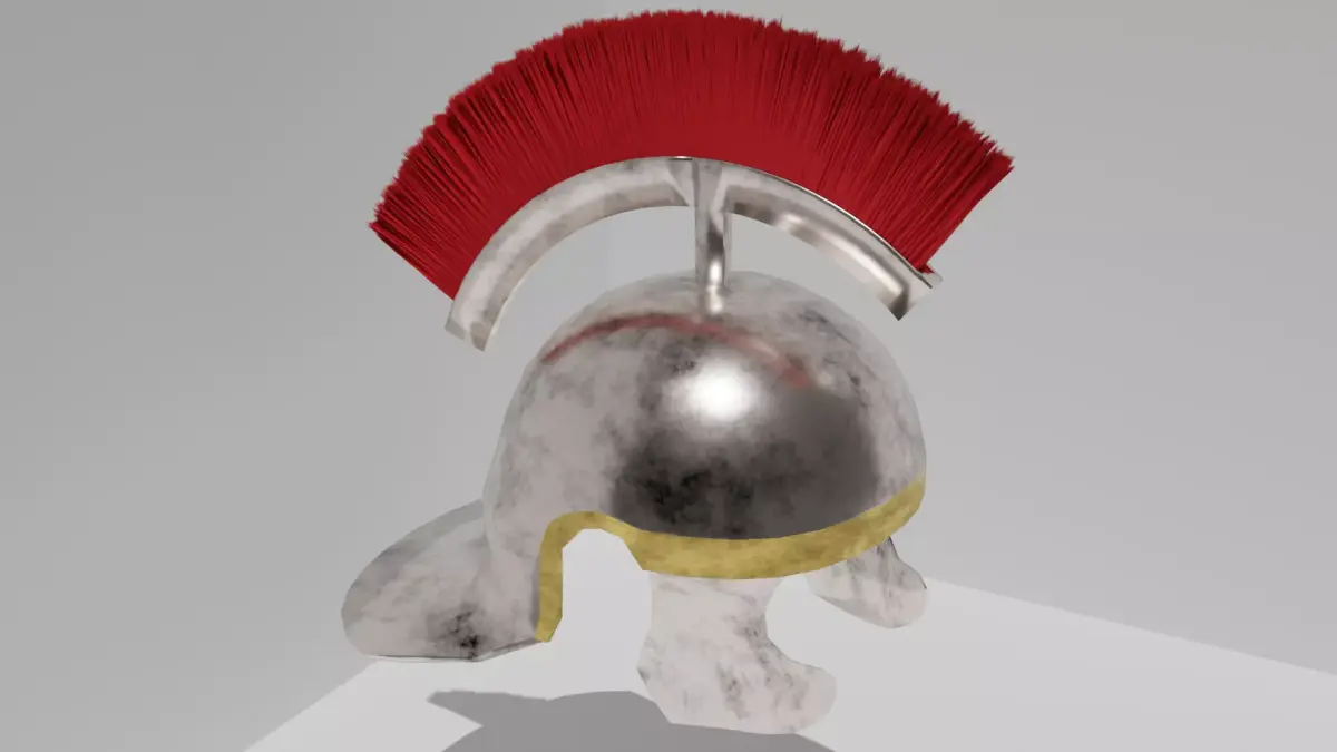 ancient roman helmet Free low-poly 3D model