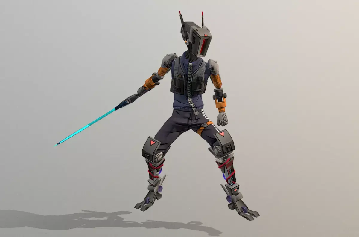 CYBORG  Sword Warrior Walk 3D model
