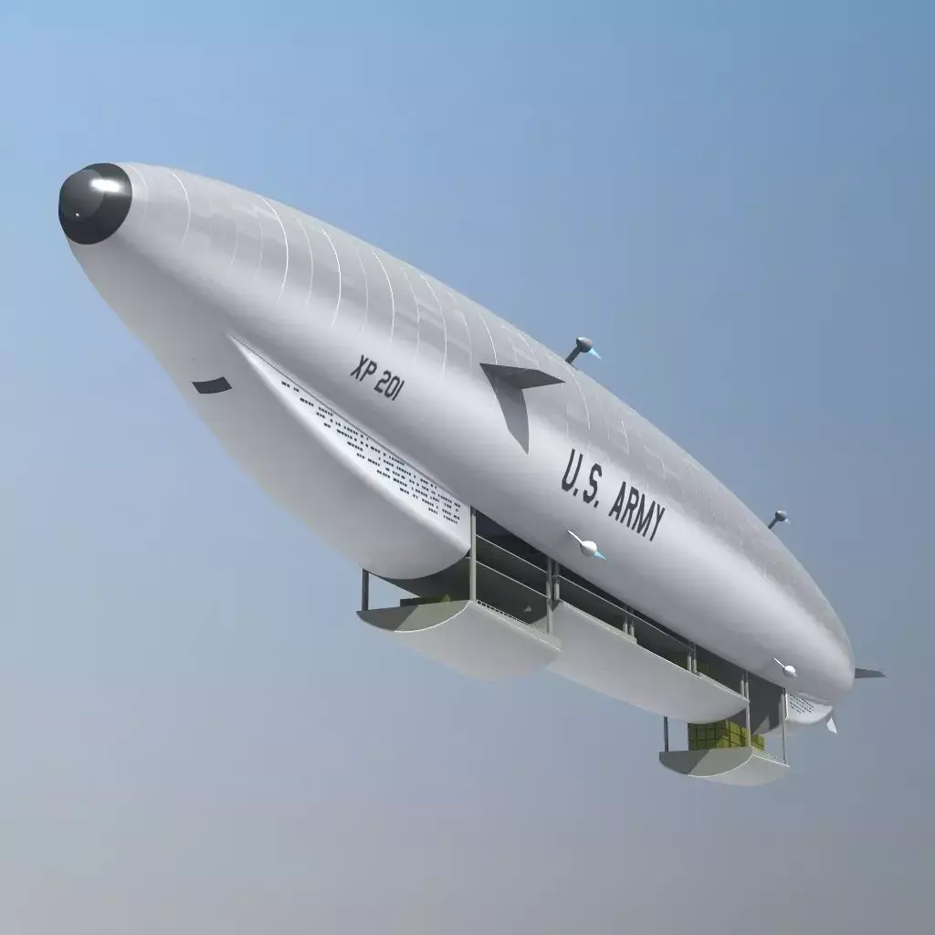 Sci Fi Army Airship 3D model