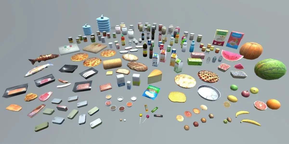 Food And Drink Package Low-poly 3D model