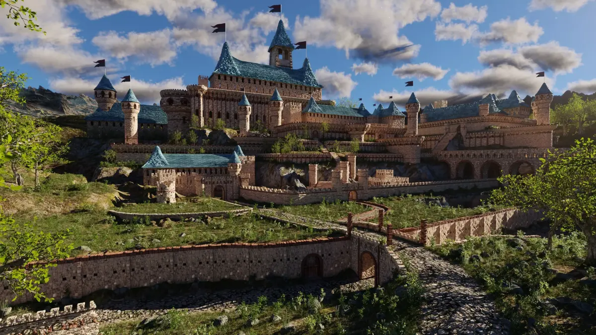 Castle Scene 3D model