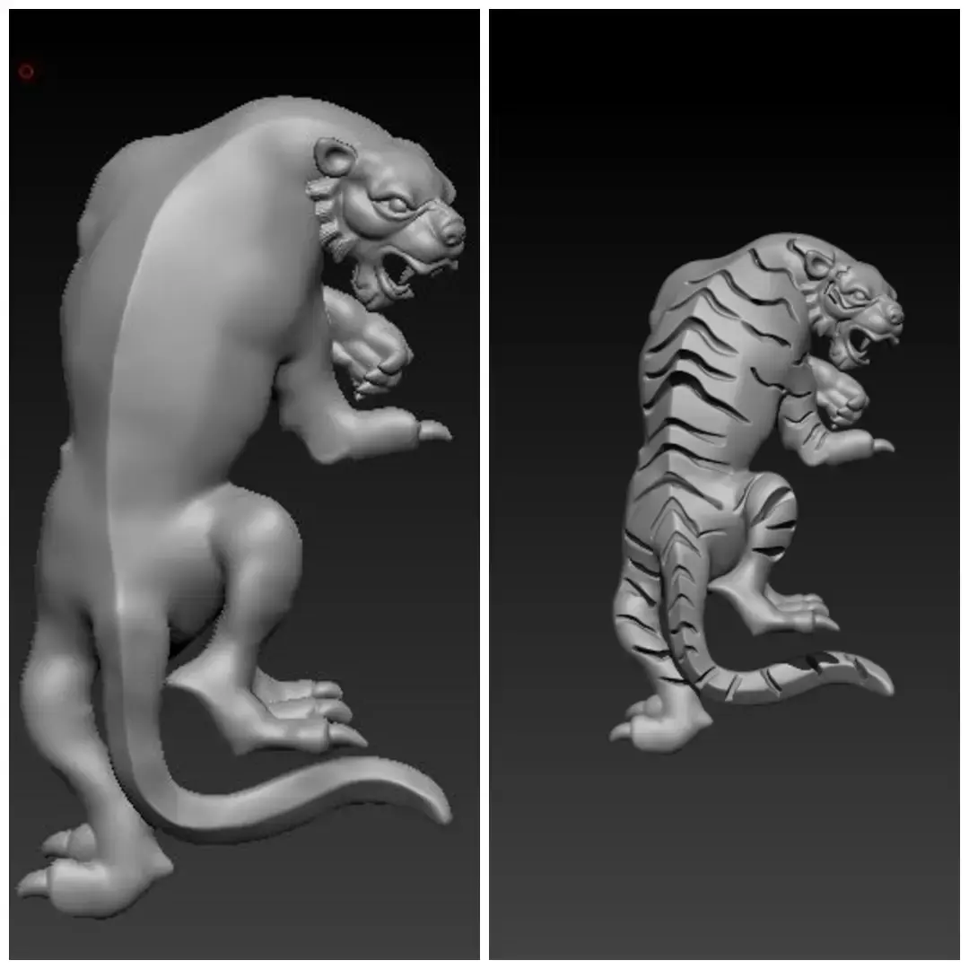 tiger pendant 3D model purchase