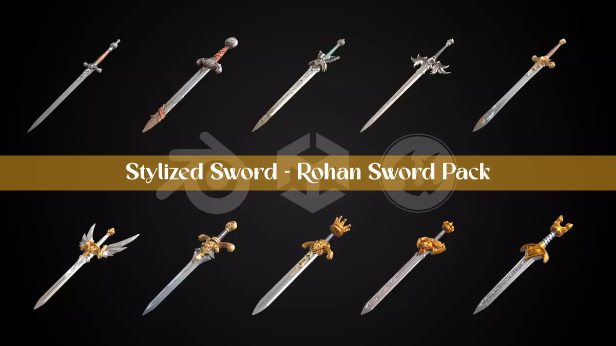 Stylized Sword - Rohan Sword Pack 3D Model Collection