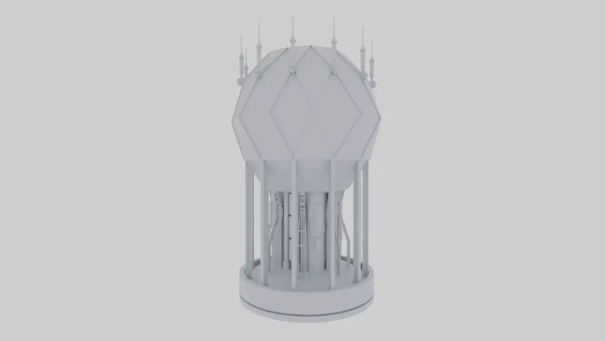 ISD-72x Deflector Shield Generator Dome Low-poly 3D model