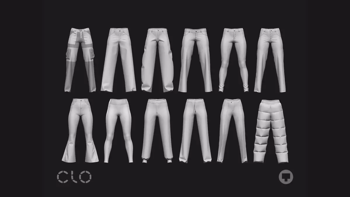 FEMALE PANTS PACK 2021 genesis8 zprj highpoly 3D model