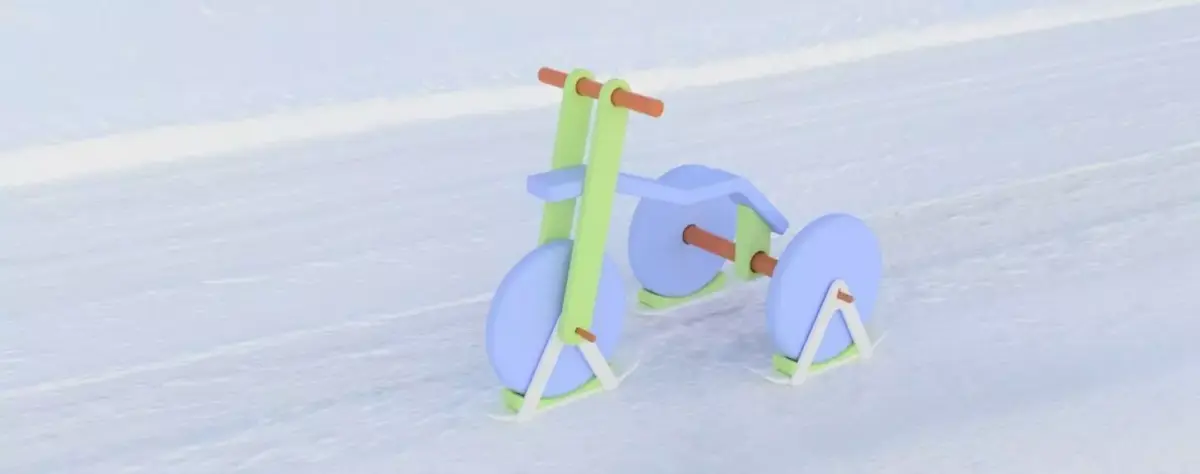 Skicycle kids bike concept 3D model