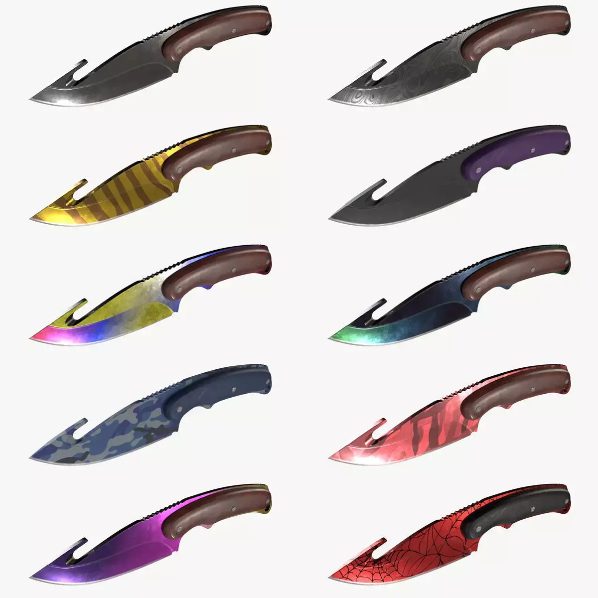 Gut Knifes Set 3D model