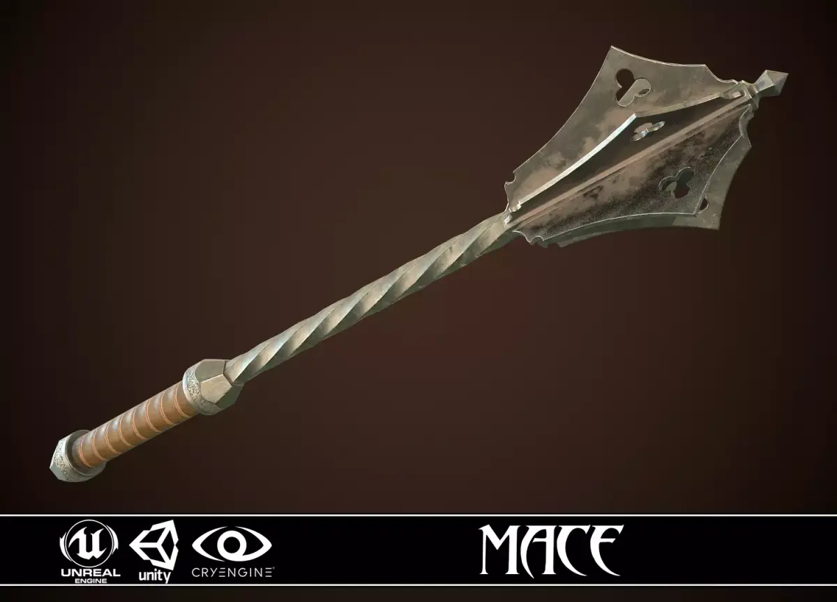 Mace 06 Low-poly 3D model