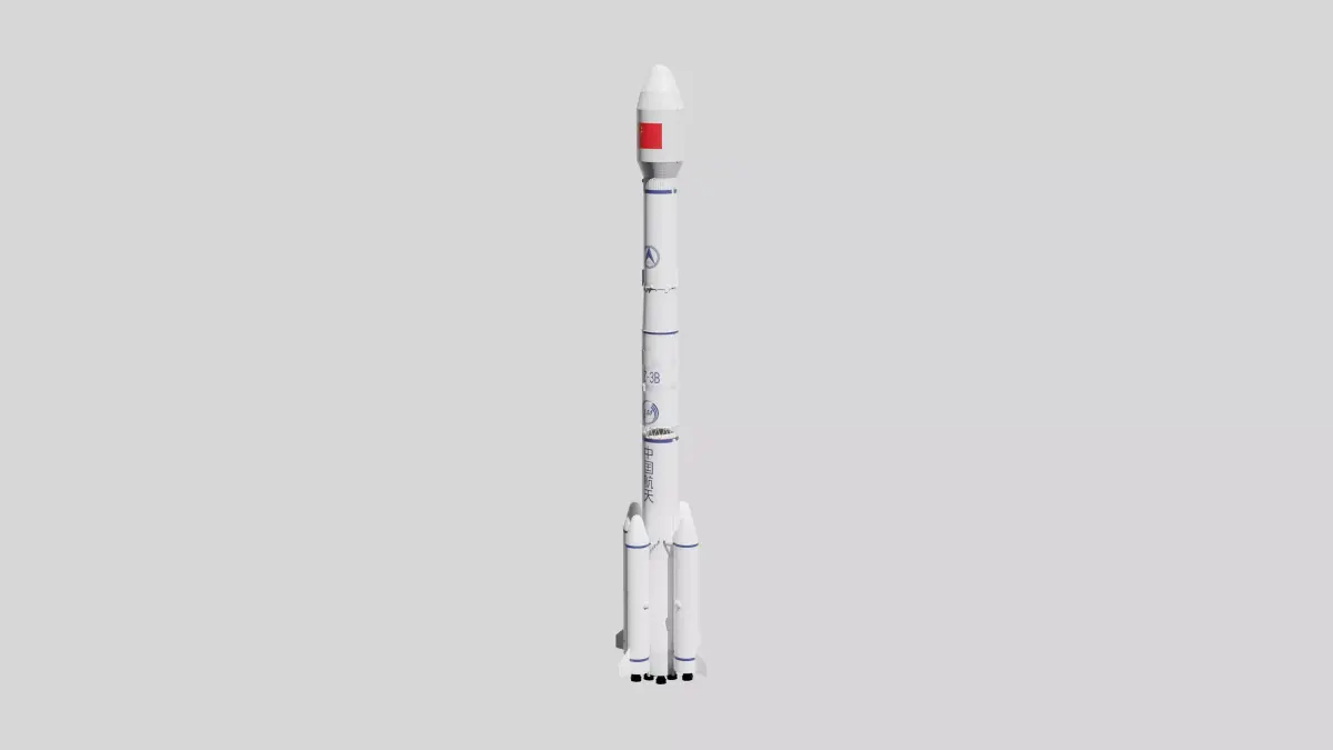 Long March 3B LaunchVechale---Blend-FBX 3D model