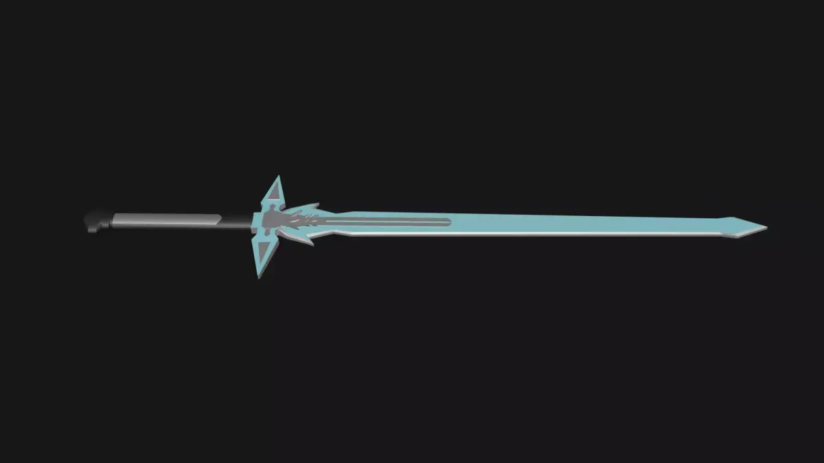 Dark Repulser Kirito Sword SAO Lowpoly Style 3D model