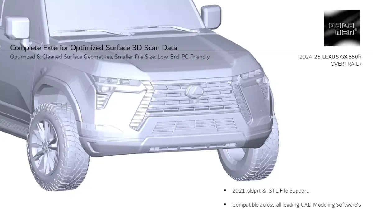 2024 2025 LEXUS GX 550h OVERTRAIL 3D Scan Surface Data 3D model
