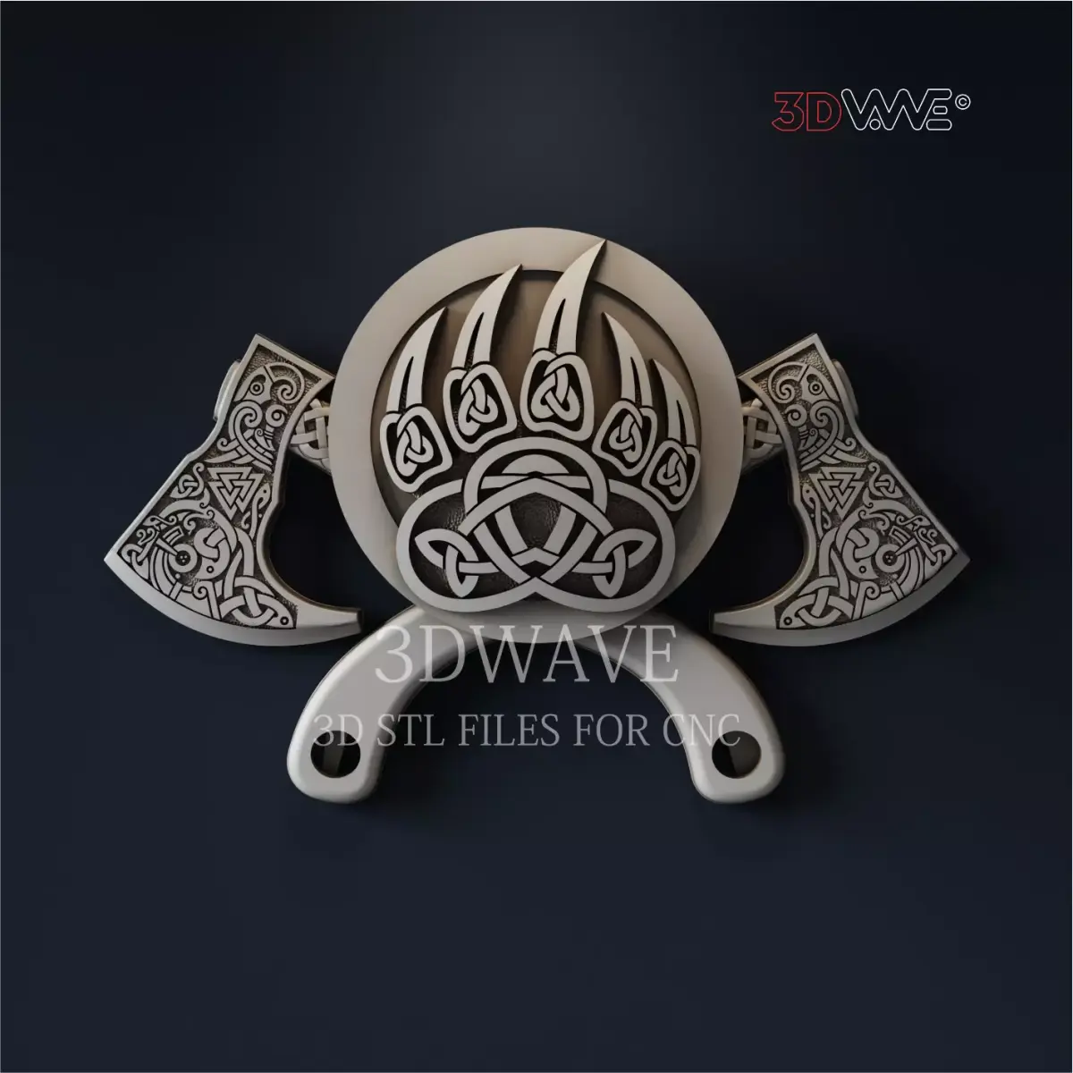 AXES AND PAW 3d stl files for CNC 3D model