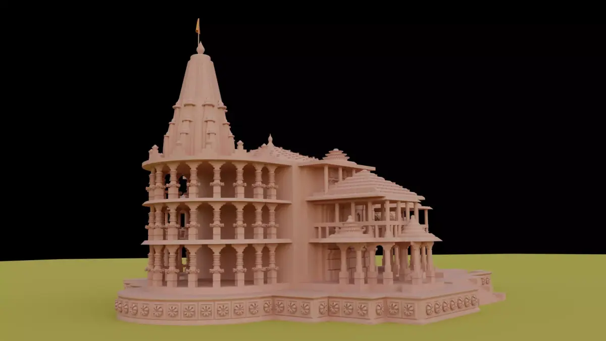 Shri Ram Mandir 3D model