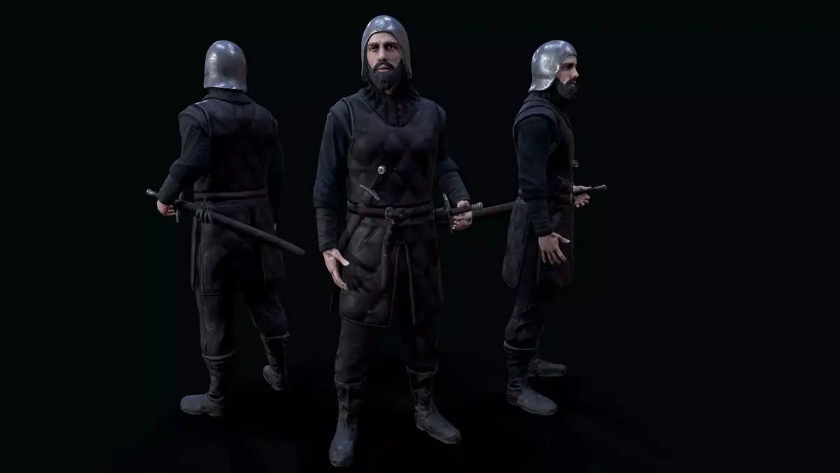 Stark soldier Low-poly 3D model